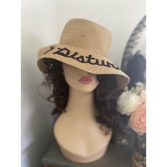 Beach Cruise Hat Foldable Woven Straw Floppy‎ M/L - Picture 6 of 12